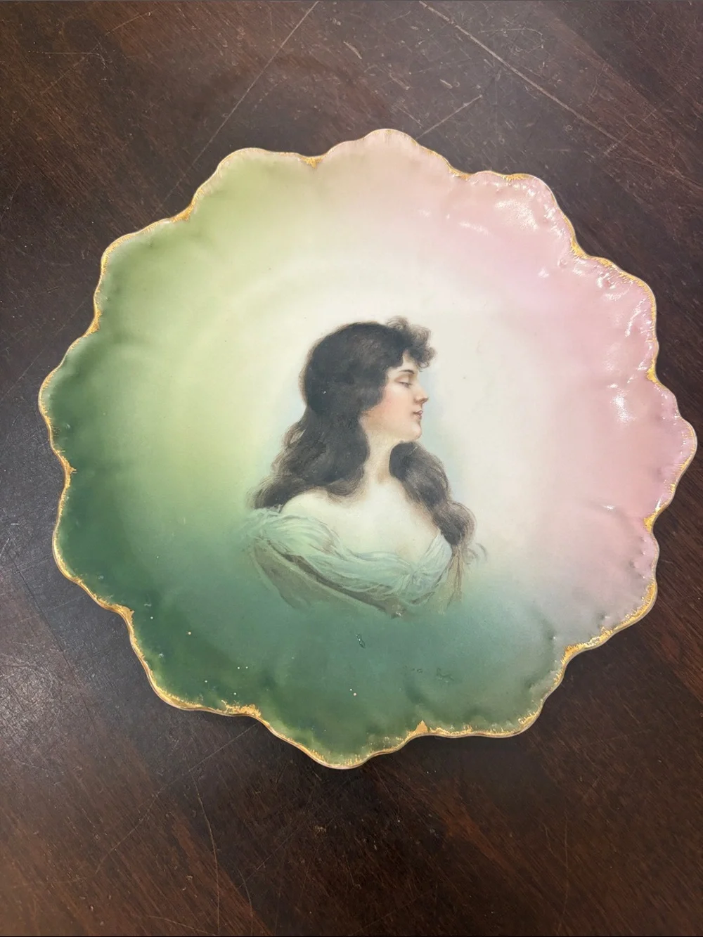 Antique Rosenthal R.C. Malmaison Bavaria Portrait Cabinet Plate